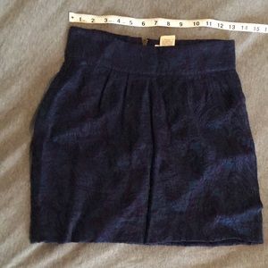 Metallic blue silence and noise mini skirt size 2